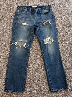 Madewell Women's Boyjean Jeans, Size 26,  Blue, Relaxed Fit, 100% Cotton